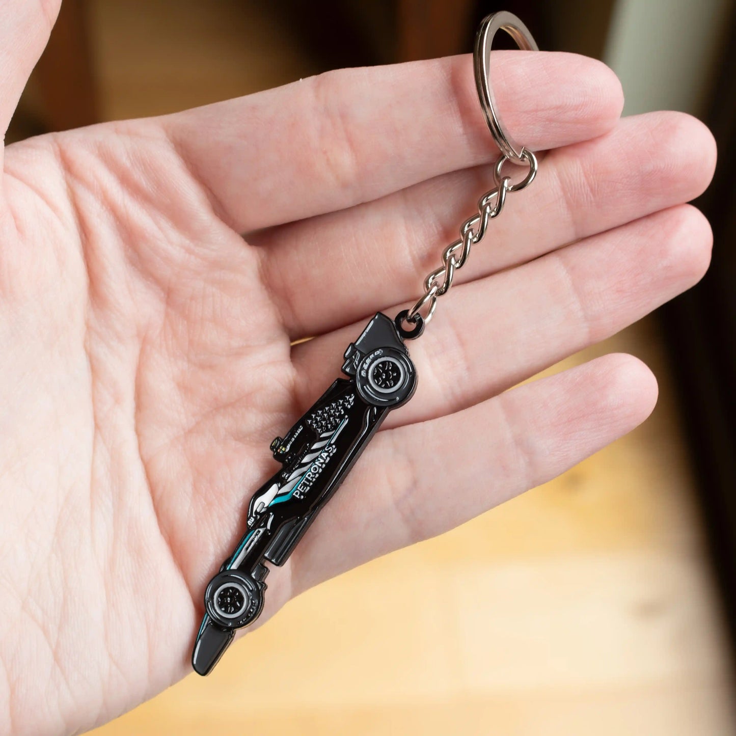 Mercedes W17 Formula One Car Enamel Keychain