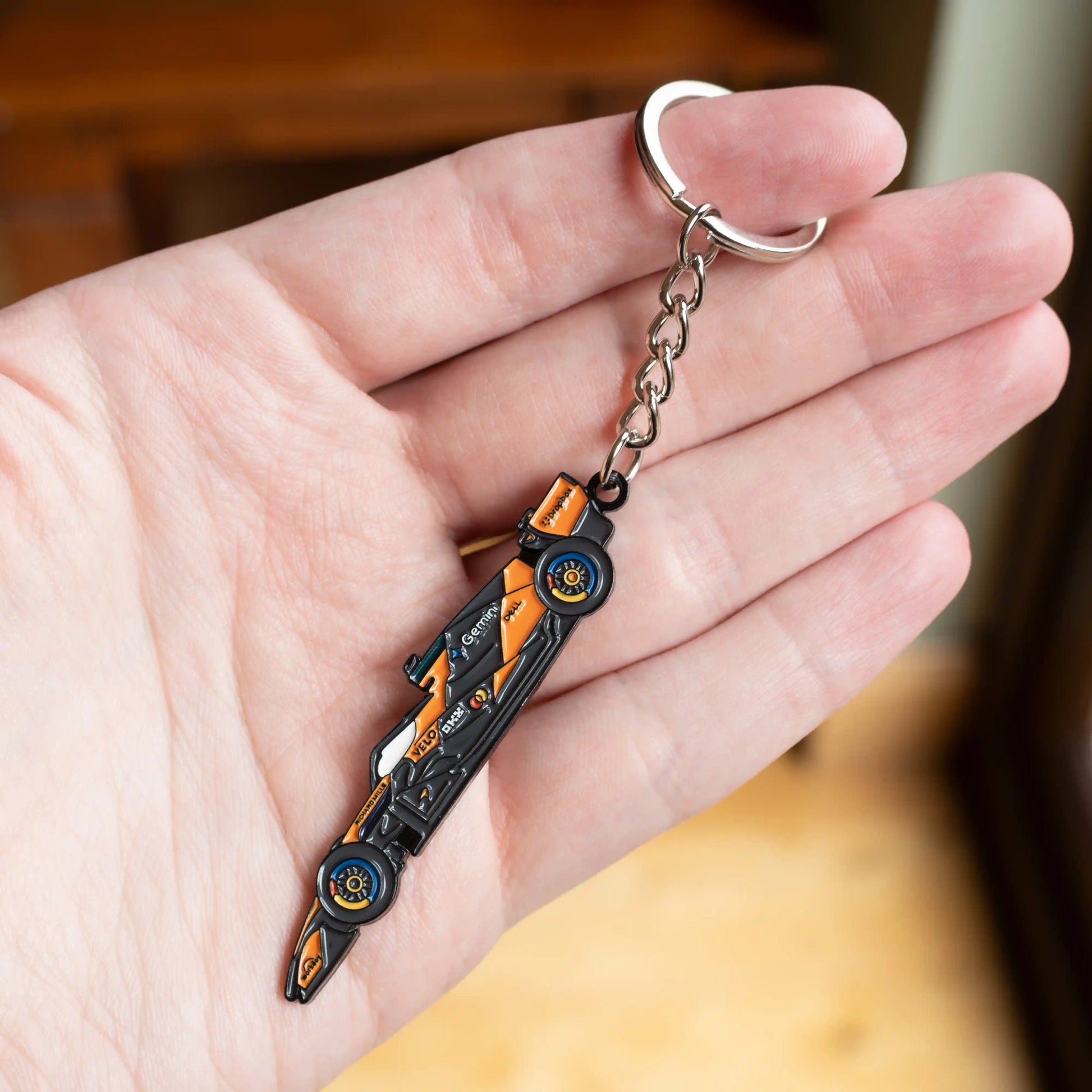McLaren MCL40 Formula One Car Enamel Keychain