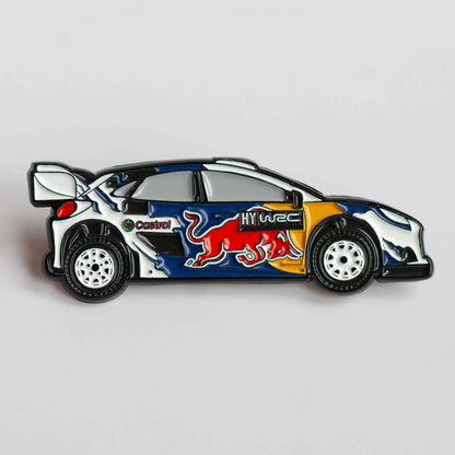 Ford Puma 2024 Rally1 Car Enamel Pin shown on white background