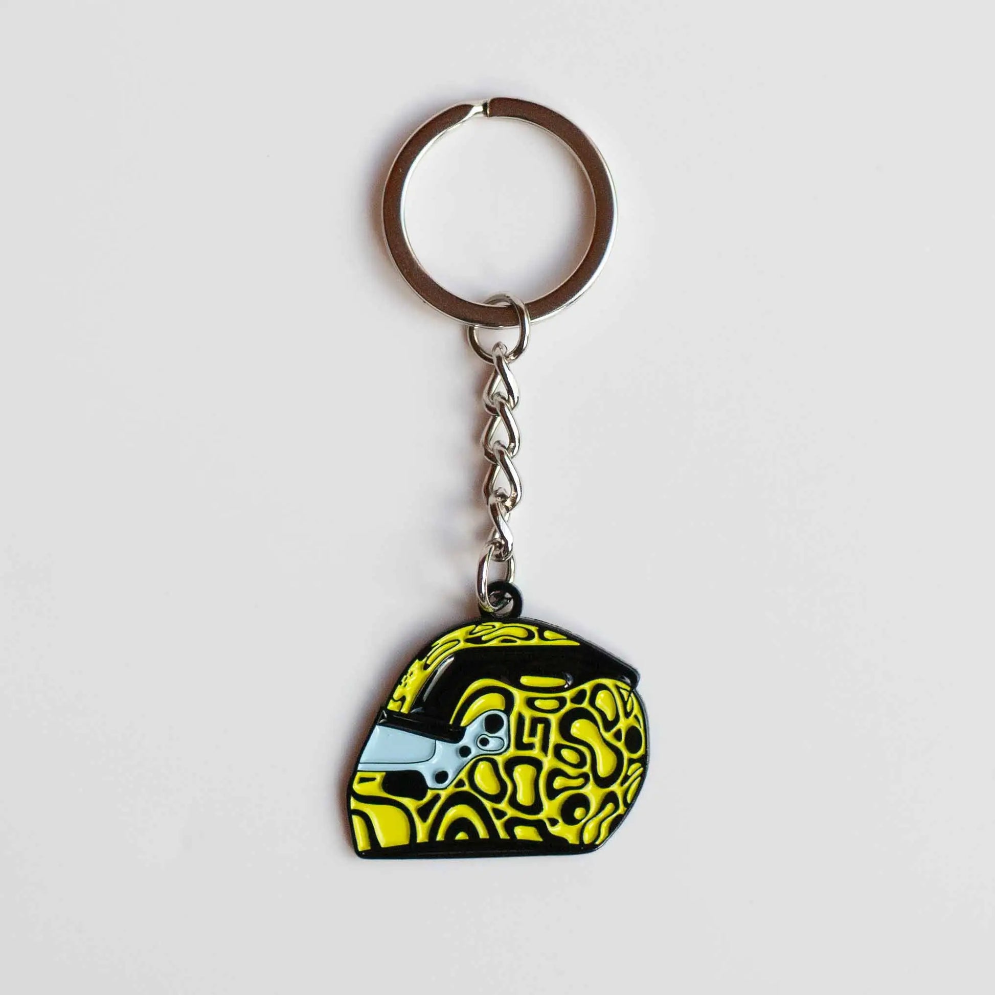 Lando Norris 2024 Helmet Enamel Keychain shown on white background