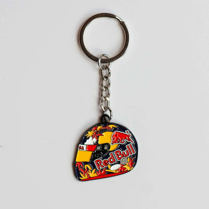 Yuki Tsunoda 2024 Helmet Enamel keychain shown on white background