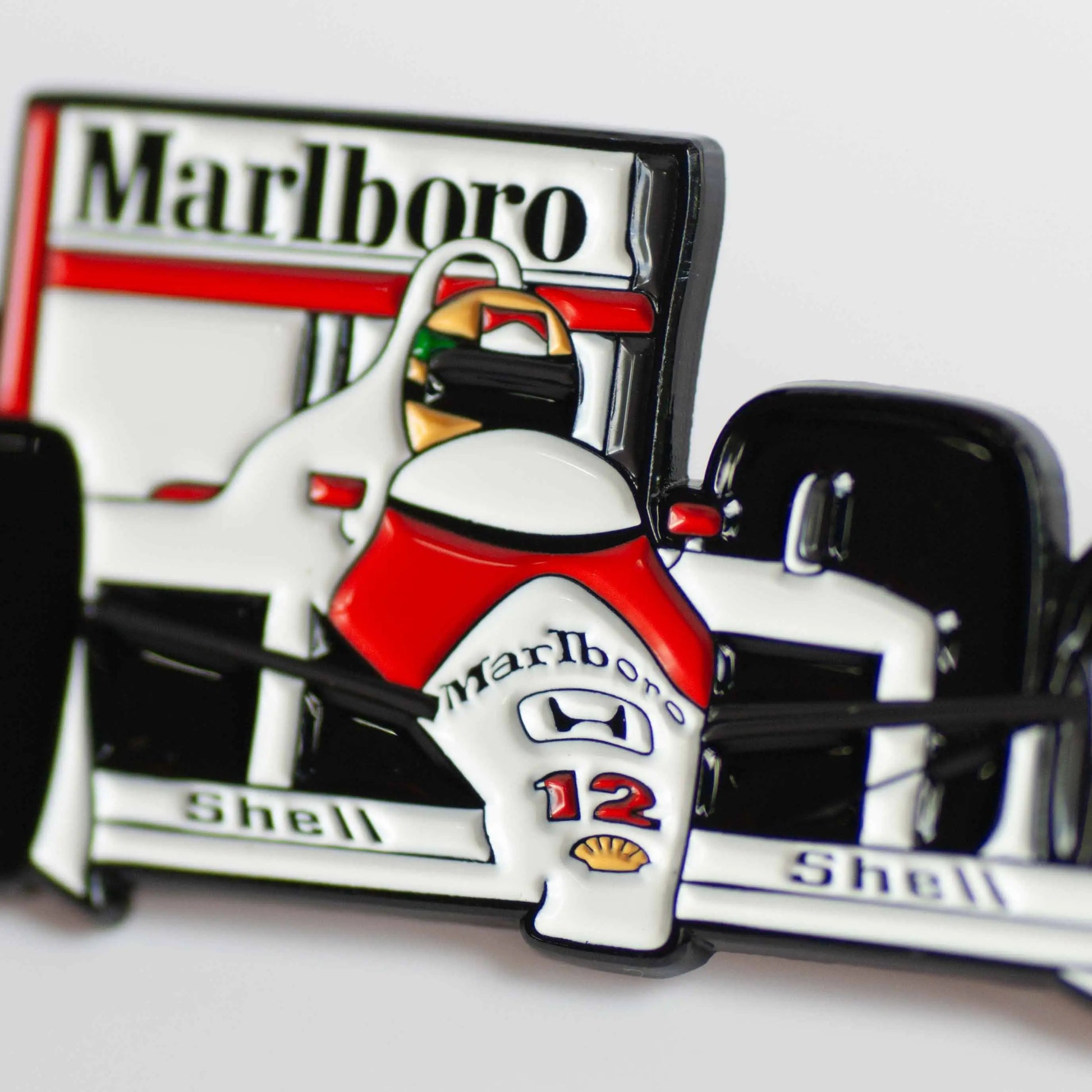 Ayrton Senna's MP4/4 Formula One Car Enamel Pin