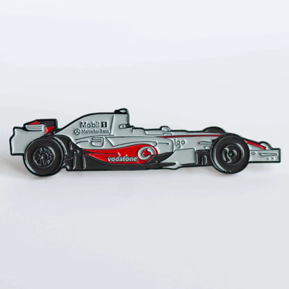 McLaren MP4-23 Formula One Car Enamel Pin shown on white background